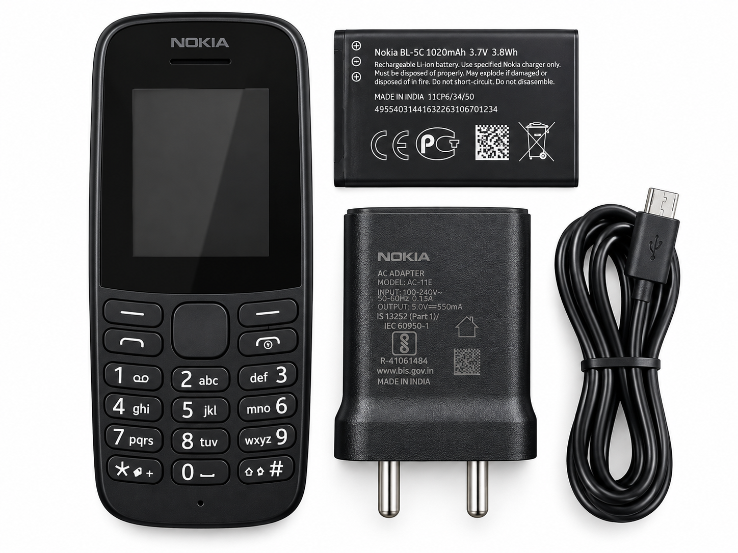 Nokia 105 4th Edition Re-Service Feature Phone | Dual SIM Keypad Mobile - Image 2